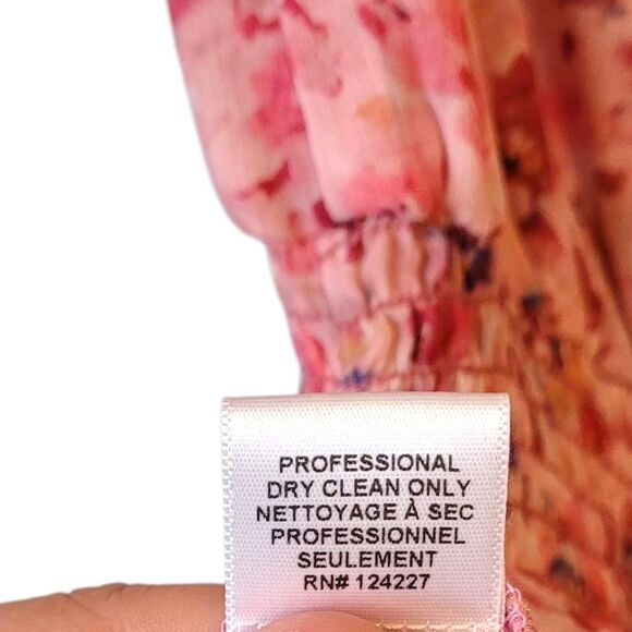 Misa Women's Pink Floral Ruffle Mini Dress Size XS - Picture 7 of 7